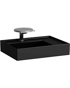 LAUFEN Kartell washbasin H8103347161111 60x46cm, shelf on the right, without overflow, 2000 tap hole, matt black