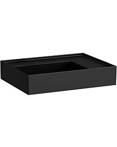 LAUFEN Kartell washbasin H8103347161121 60x46cm, shelf on the right, without overflow, without tap hole, matt black