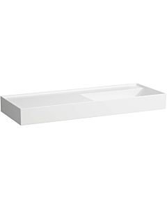 LAUFEN Kartell washbasin H8133330001121 120x46cm, shelf on the left, without overflow, without tap hole, white