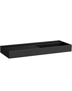 LAUFEN Kartell washbasin H8133330201121 120x46cm, shelf on the left, without overflow, without tap hole, glossy black