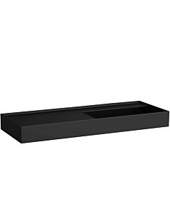 LAUFEN Kartell washbasin H8133337161121 120x46cm, shelf on the left, without overflow, without tap hole, matt black