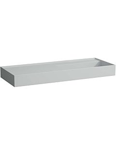 LAUFEN Kartell washbasin H8133337591121 120x46cm, shelf on the left, without overflow, without tap hole, matt gray