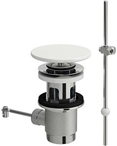 LAUFEN waste valve H8981917570001 with pull lever, with Saphir Bathroom ceramics cover, matt white