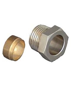 Oventrop Ofix CEP compression fitting 1028152 G 2000 / 2x10mm, for IG, nickel-plated brass