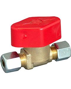 Oventrop quick-closing valve 2100053 10x10mm, with cutting ring screw connection, brass