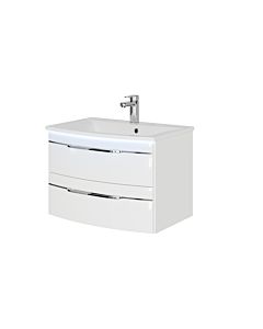 Pelipal Série 7045 ensemble lavabo SET-167-016 Weiß Hochglanz / blanc brillant, poignées chromées, 71 cm