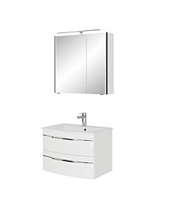 Pelipal Series 7045 Bathroom furniture SET-167-024 Weiß Hochglanz / White gloss, chrome handles, 71 cm