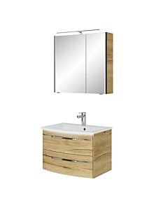 Pelipal Series 7045 Bathroom furniture -Set SET-167-029 Halifax Oak Synchronpore, handles chrome, 71 cm