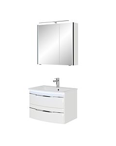 Pelipal Series 7045 Bathroom furniture -Set SET-167-032 Weiß Hochglanz / White gloss, chrome handles, 71 cm