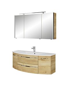 Pelipal Series 7045 Bathroom furniture -Set SET-167-085 Halifax Oak Synchronpore, handles chrome, 130 cm