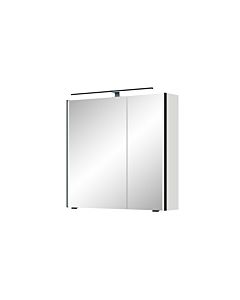 Pelipal Series 7045 mirror cabinet SEEA02473L126BA LED Plus top light, two doors, black, 70 cm