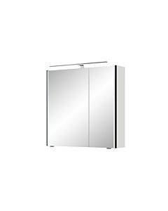 Armoire à miroir Pelipal Série 7045 SEEA02473L126AU LED plus éclairage supérieur, deux portes, chromé , 70 cm