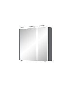 Armoire à miroir Pelipal Série 7045 SEEA02473L138AU LED plus éclairage supérieur, deux portes, chromé , 70 cm