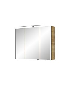 Pelipal Series 7045 mirror cabinet SEEA02493G167AU LED Plus top light, three doors, chrome, 90 cm