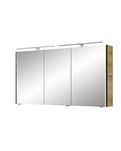 Pelipal Series 7045 mirror cabinet SDEA02413G167AU 2 LED Plus top lights, three doors, chrome, 130 cm