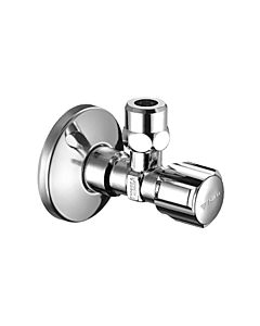 Schell Comfort corner valve 049170699 chrome, 1/2, with ASAG, with push-on rosette