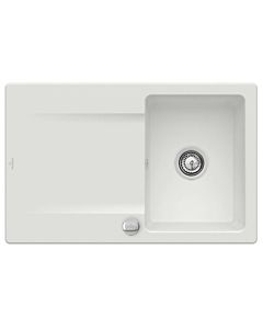 Villeroy & Boch Siluet Built-in sink 333402SM with drain fitting and eccentric actuation, Steam