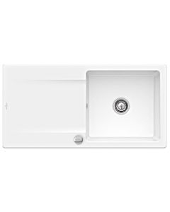 Villeroy & Boch Siluet Built-in sink 333602KG with drain fitting and eccentric operation, Snow White