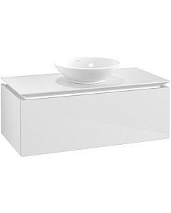 Villeroy & Boch Legato Waschtischunterschrank B571L0DH 100x38x50cm, mit LED-Beleuchtung, Glossy White