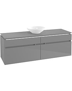 Villeroy & Boch Legato Waschtischunterschrank B671L0FP 160x55x50cm, mit LED-Beleuchtung, Glossy Grey