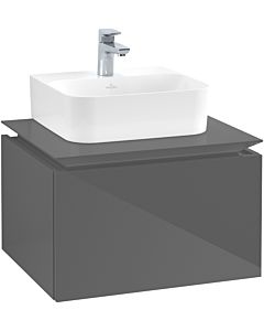 Villeroy & Boch Legato Waschtischunterschrank B73100FP 60x38x50cm, Glossy Grey
