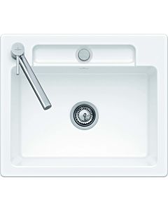 Villeroy und Boch Siluet Flush-mounted sink 33462FR1 with drain fitting and eccentric operation, white