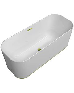 Villeroy und Boch Finion Rectangular freestanding bathtub 177FIN7A300V1RW 170 x 70 cm, Emotion, design ring, stone white, gold
