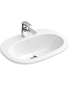 Villeroy & Boch O.Novo Einbauwaschtisch 416156R1  56 x 40,5 cm, weiss Ceramicplus, mit Hahnloch