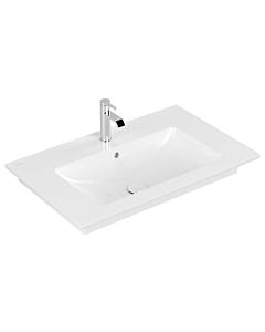 Villeroy & Boch Venticello Waschtisch 41048LR1 80 x 50,5 cm, weiss Ceramicplus, mit Hahnloch