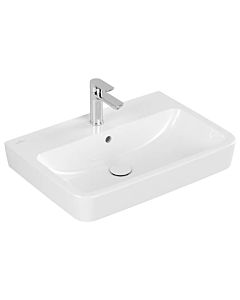 Villeroy und Boch O.novo Einbau-/Aufsatz-Waschtisch 4A41KGT2 65x46cm, 1 Hahnloch, eckig, mit Überlauf, weiß AntiBac C-Plus