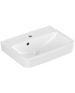 Villeroy und Boch O.novo Handwaschbecken 43445001 50x37cm, eckig, mit Hahnloch, mit Überlauf, weiß