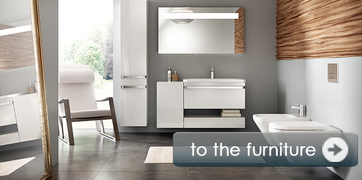 Bathroom furniture in many dimensions and colors.